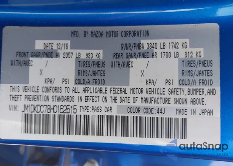 2017 Mazda Cx-3 Touring from USA, damaged, VIN JM1DKDC78H0162515